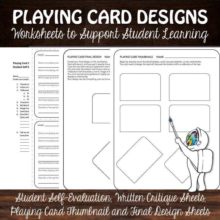 Playing Card Designs Middle or High School Art Project: Unity & Balance Lesson