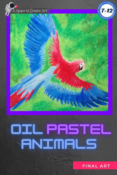 Oil Pastel Animals: Middle and High School Art Lesson - A Fun, Colorful Student Favorite!