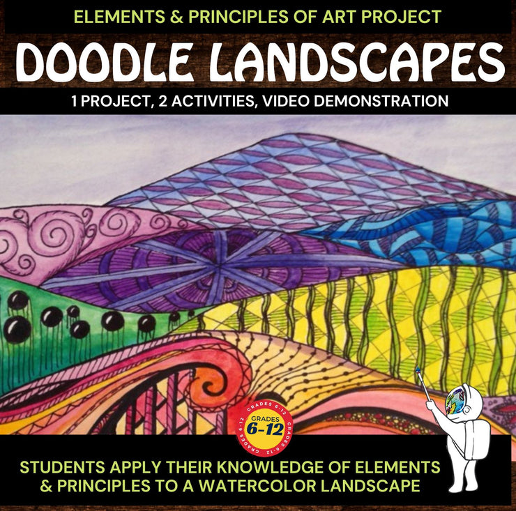 Pattern Landscapes Art Lesson – A Space to Create Art
