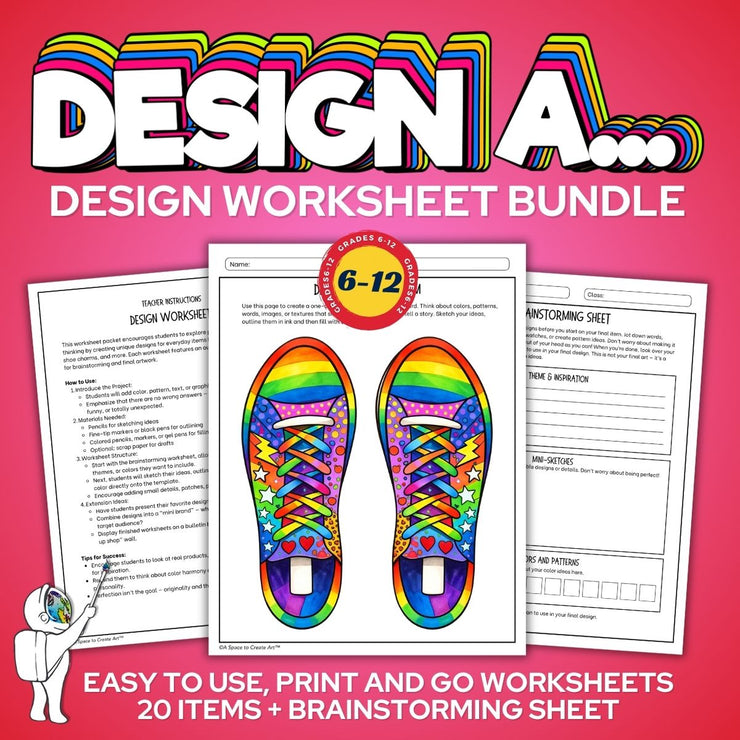 Design a… Worksheet Bundle, 20 Creative Design Thinking Activities for ...