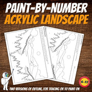 Paint-by-Number Acrylic Landscape Packet, Middle School Art or High School Art