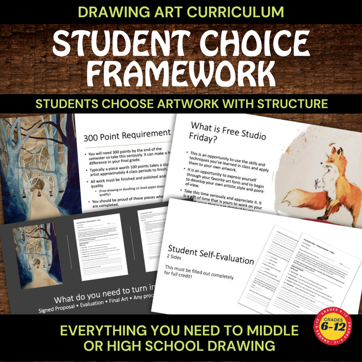 Introduction to Drawing Curriculum Middle or High School Art