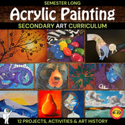 Visual Art Painting Curriculum: Intro Acrylic Painting - Middle/High School Art
