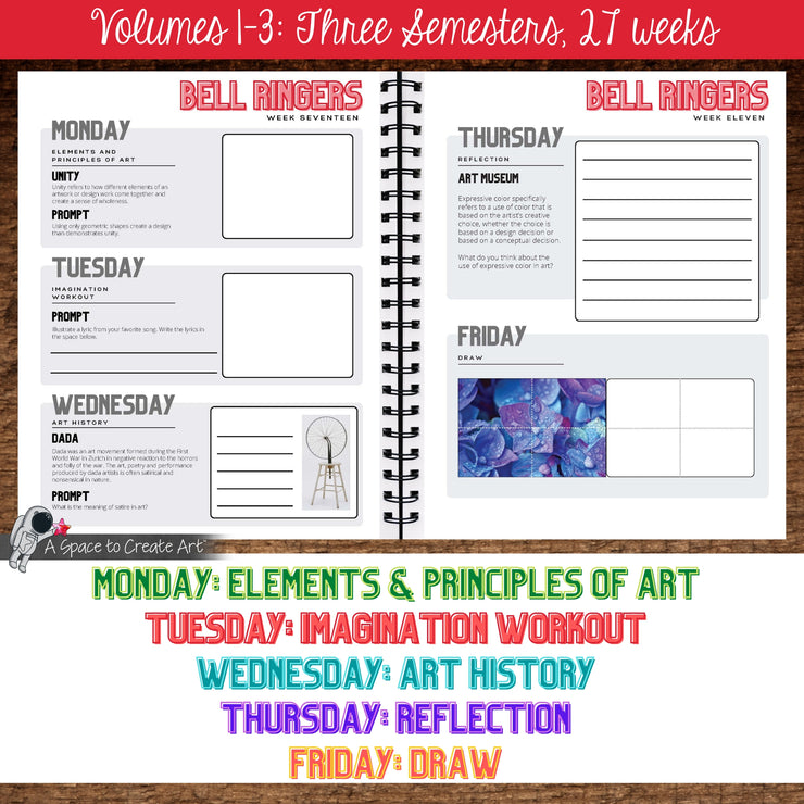 visual-art-bell-ringers-4-sets-of-slides-workbook-36-weeks-of-art-a-space-to-create-art for Free Printable Daily Bell Ringer Template Visual Art Bell-Ringers, 4 Sets of Slides & Workbook, 36 weeks of Art – A Space to Create Art for Free Printable Daily Bell Ringer Template