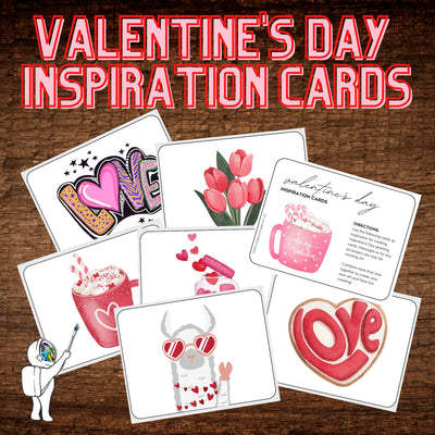 Valentine's Day Inspiration Cards - 40 Drawing Guide Cards