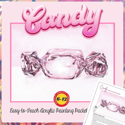 Acrylic Painting, Foil Wrapped Candy Painting for Beginners