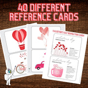Valentine's Day Inspiration Cards - 40 Drawing Guide Cards