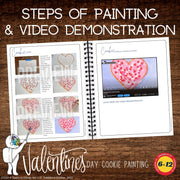 Valentine's Day Cookie Acrylic Painting Packet for Middle or High School Art or Paint Night Party