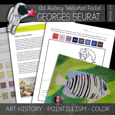 Georges Seurat Art History Workbook and Activities - Pointillism - Art Distance
