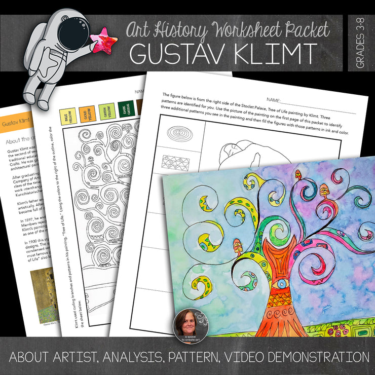 Gustav Klimt Art History Workbook and Activities - Tree of Life