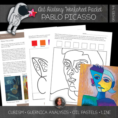 Pablo Picasso Workbook & Art Activities -Biography Art Unit - Art History Lesson