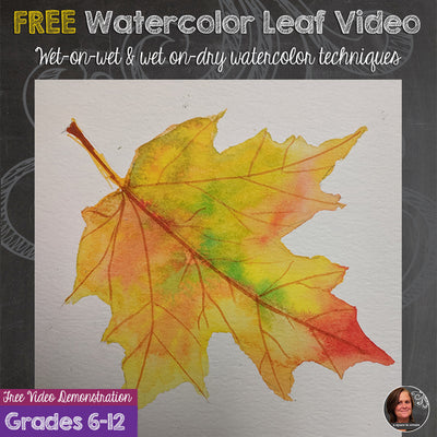 Watercolor Fall Leaf Video Demonstration