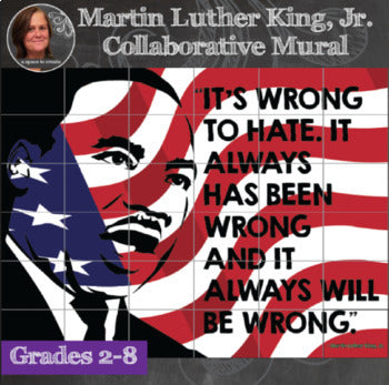 Martin Luther King Collaborative Poster - Black History Month Art Activity