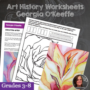 Georgia O'Keeffe Art History Workbook and Activities - Watercolor