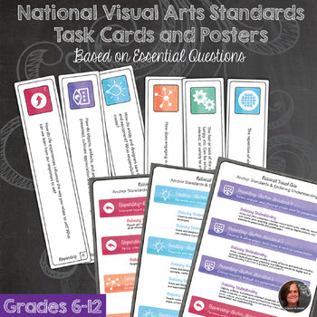 National Visual Arts Standards & Visual Arts Task Cards - 201 Cards Bundle