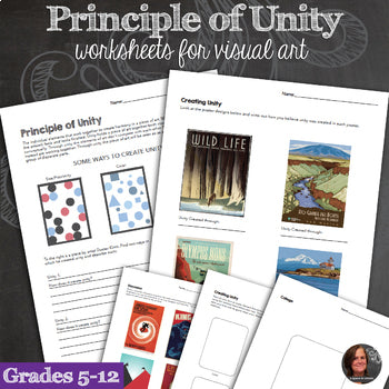 Principles of Design Worksheets - Principle of Unity & Unity Mini-Lessons