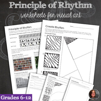 Principles of Design Worksheets - Principle of Rhythm Worksheets - Mini-Lessons
