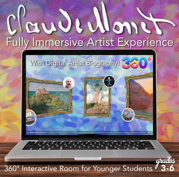 Interactive Art History-Claude Monet Digital Artist Biography for Elementary Art