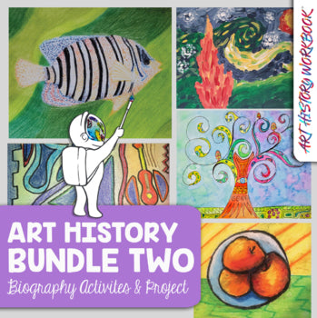 Art Distance Learning - Art History Workbook Bundle 2 - 5 Art Biography Units
