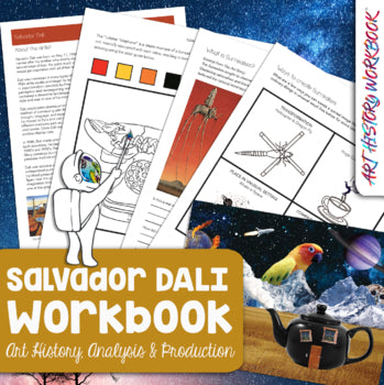Salvador Dali Art History Workbook- Biography & Middle School Famous Artist Unit