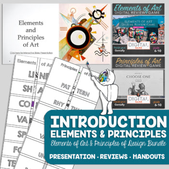 Elements of Art & Principles of Design Bundle for Middle or High School Art
