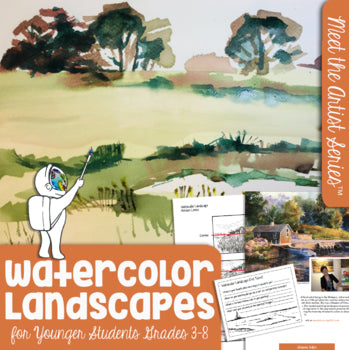 Watercolor Landscape Painting for Younger Students
