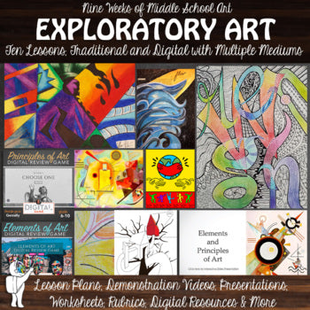 Exploratory Art Curriculum - 9 Weeks of Middle School Art - Intro to Art