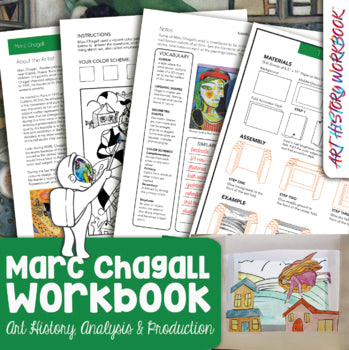 Marc Chagall Art History Workbook- Biography & Art Activity Unit Middle School