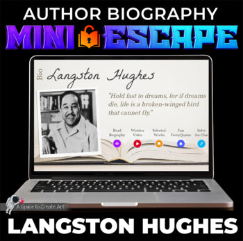 Langston Hughes Biography Mini-Escape - Middle School ELA Interactive Biography