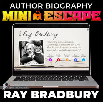 Ray Bradbury Biography Mini-Escape - Middle School ELA Interactive Biography