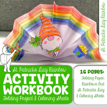 Origami Rainbow - St. Patrick's Day Elementary Art Activity & Coloring Sheets