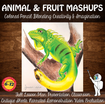 Animal and Fruit Mashups: Middle School & High School Visual Art Project