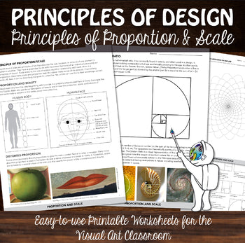 Principles of Design Worksheets - Principle of Proportion & Scale Worksheets
