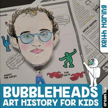 Keith Haring Famous Artist Sketch Notes for Elementary Art - Bubblehead Activity